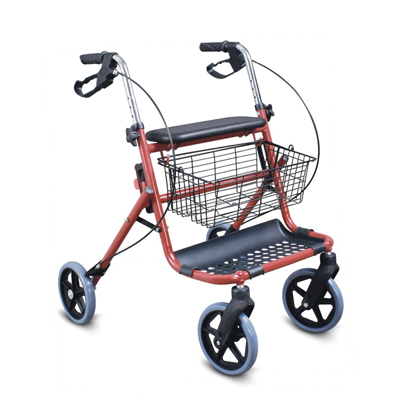 European Medical Walking Aids Shopping Cart Aluminum Foldable Walkers Rollators