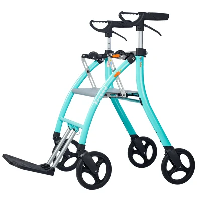 구형 휴대용 접이식 알루미늄 합금 Rollator, 경량 4륜 Rollator