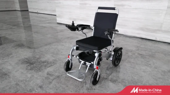 알루미늄 접이식 전동 휠체어 휴대용 원격 제어 장애인 운송 전동 휠체어